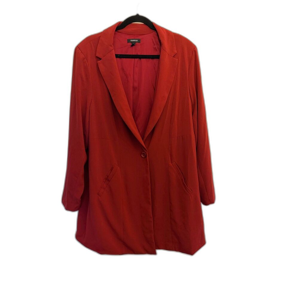 Torrid Size 2 Red Longline Blazer Jacket